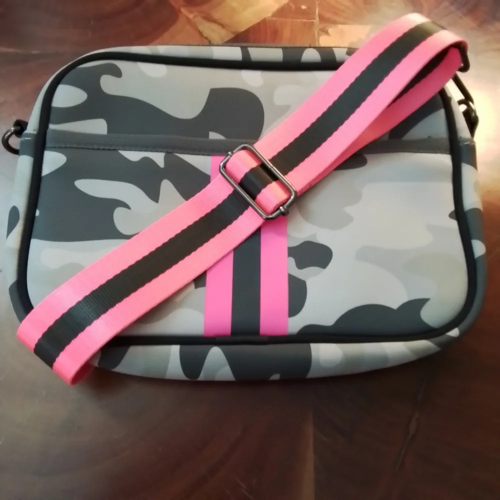 Haute Shore Drew Camo & Pink Neoprene Crossbody Bag